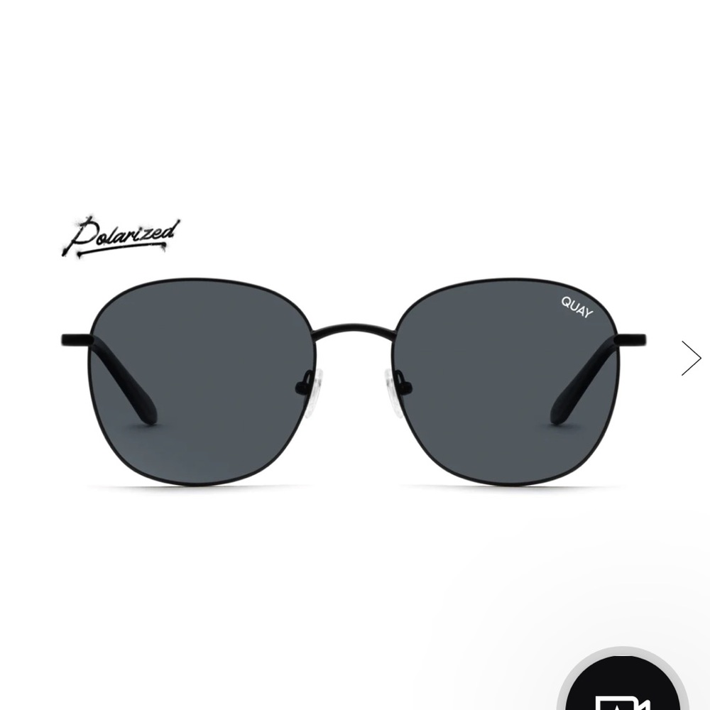 NWT QUAY AUSTRALIA JEZABELL SUNGLASSES BLACK/SMOKE POLARIZED